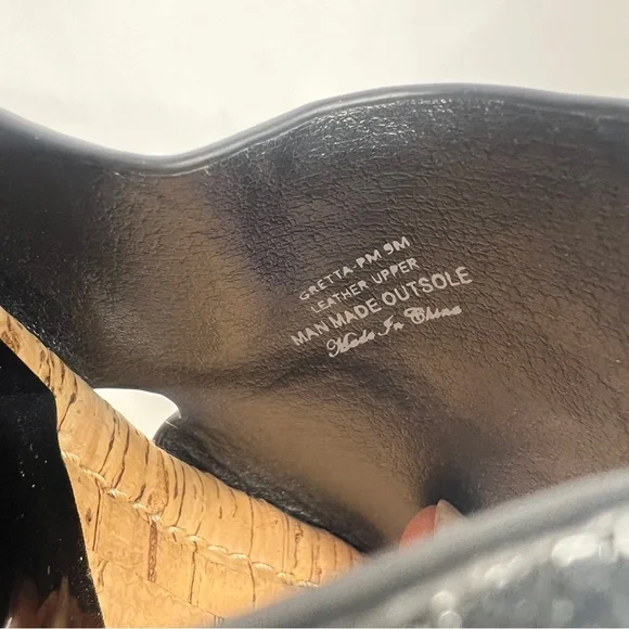 Donald Pliner Black Wedge Sandals Gretta - Picture 10 of 14